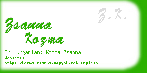 zsanna kozma business card